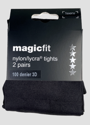 Magicfit 100 Denier Black 2 Pack Tights
