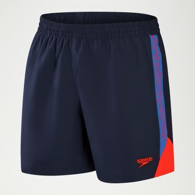 SPEEDO MEN'S HYPER BOOM SPLICE 16" SWIM SHORTS NAVY