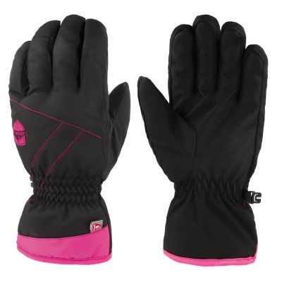 Eska Plex Primaloft Womens Ski Glove Black/Pink