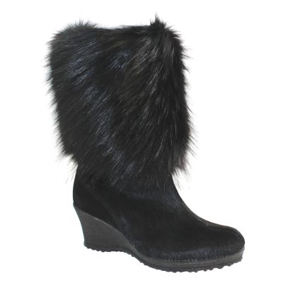 Vail Faux Fur Boot Black