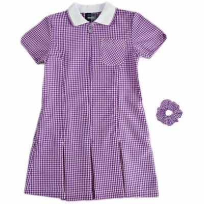 Purple Gingham Summer Dress