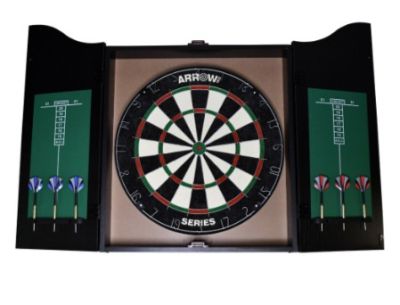 Arrow 180 Bristle Dartboard Cabnet Set