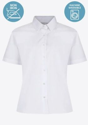 Trutex S/S Non Iron Blouse 2PK white