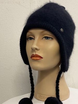 Brekka Angora Peru Beanie Black