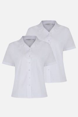 Trutex Revere Collar Regular Fit Blouse 2PK white