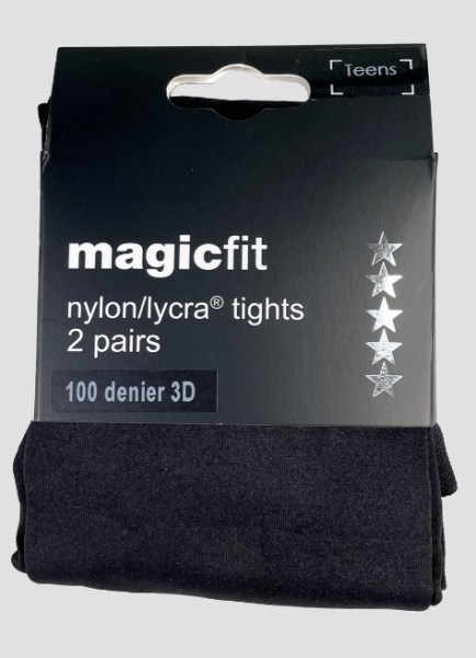 Magicfit 100 Denier Black 2 Pack Tights