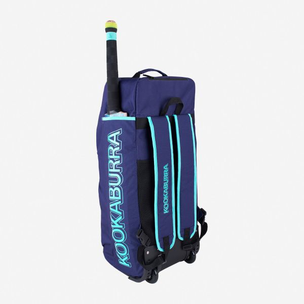 Kookaburra wd4000 Wheelie Duffle Bag - Navy/Aqua
