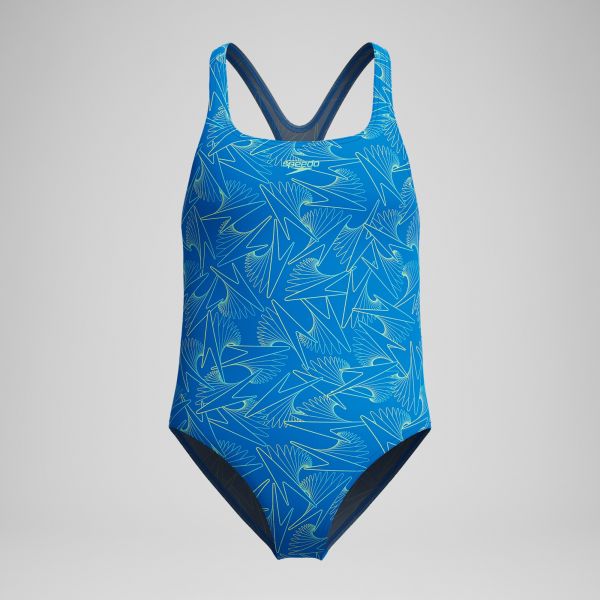 Speedo Hyperboom Allover Medalist Junior Swimsuit Cobalt