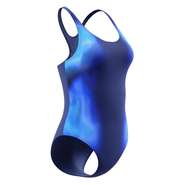 Speedo  Print Medalist swimsuit Nvy/blu