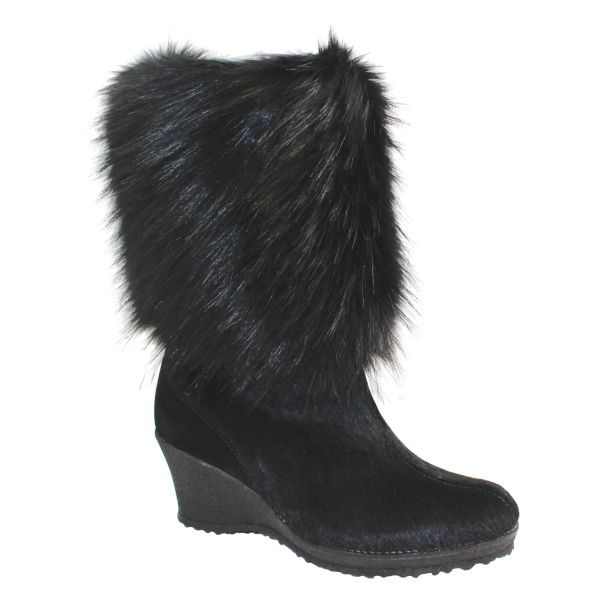 Vail Faux Fur Boot Black