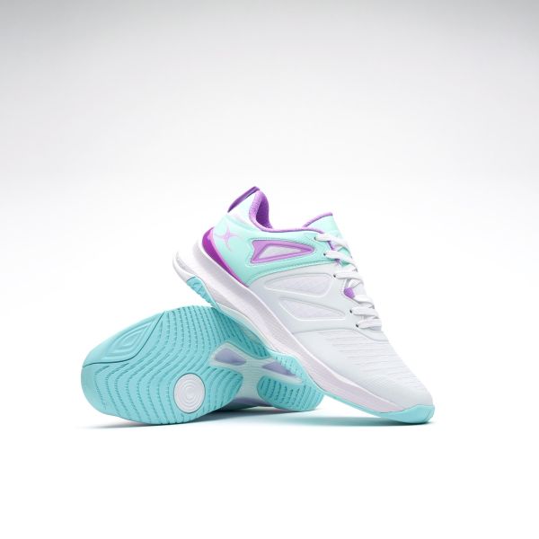 Gilbert Impact Shoes White / Aqua / Purple