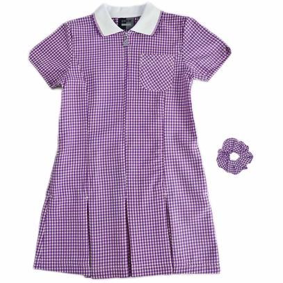 Purple Gingham Summer Dress