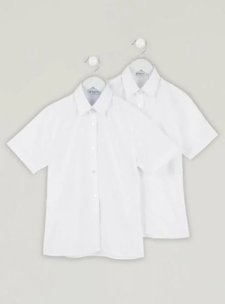 Trutex S/S Non Iron Blouse 2PK white