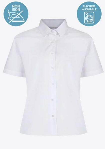 Trutex S/S Non Iron Blouse 2PK white