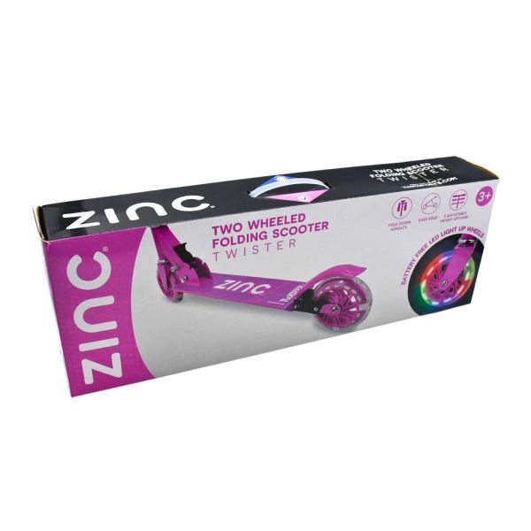 Scooter 2 Wheeled Twister Light up Scooter Pink and Blue