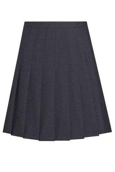 DL Stitched Down Pleat Skirt 972 Grey