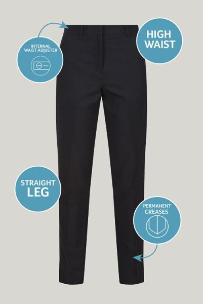 Trutex GTT High Waist Slimfit Sch Touser Black