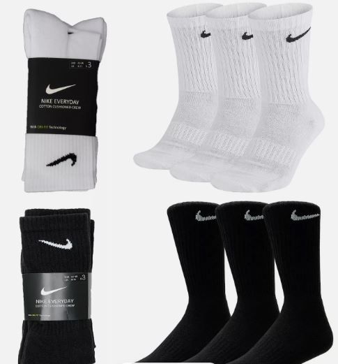 Nike Everyday Cotton Cushioned Crew Sock 3ppk