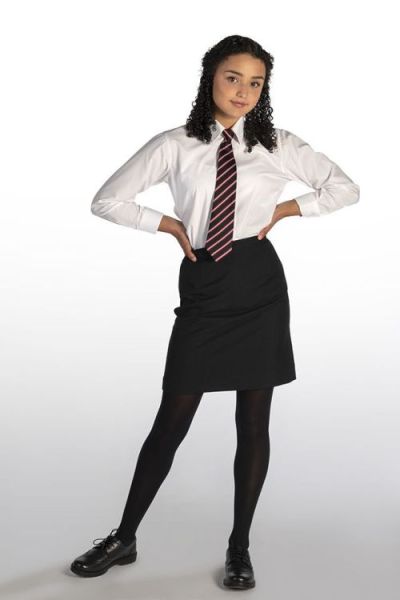 Trutex L/S Non Iron Blouse 2PK White