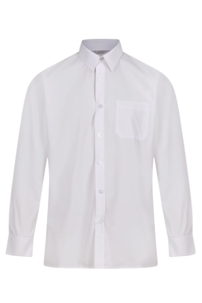 Trutex Non Iron L/S Boys Shirts 2PK white