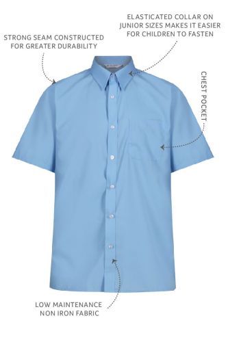 Trutex S/S Non Iron Sky Blue Shirts