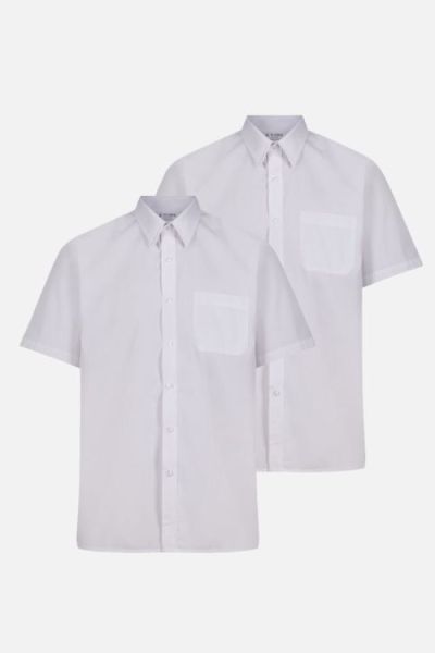 Trutex S/S Non Iron Boys Shirt 2PK White